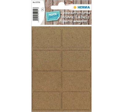 Herma Etiketten permanent haftend 25 x 40 mm Silphie-Papier braun 4 Bl 32 Etik. Handbeschriftung