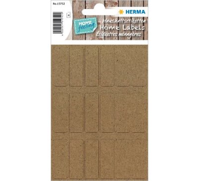 Herma Etiketten permanent haftend 12 x 34 mm Silphie-Papier braun 4 Bl 72 Etik. Handbeschriftung