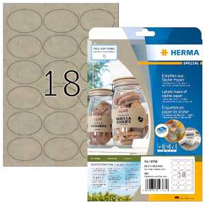 Herma Etiketten permanent 63,5 x 42,3 mm Silphie braun 20 Bl 360 Etik.