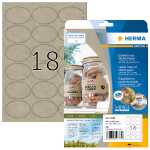 Herma Etiketten permanent 63,5 x 42,3 mm Silphie braun 20...