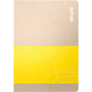 share Notizheft A6 40 Blatt liniert 80 g/qm gelb