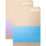 share Notizheft A6 40 Blatt kariert 80 g/qm blau od lavendel