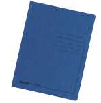 Einschlagmappe Colorspan-Karton blau, 3 Klappen, für DIN A4