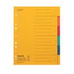 Register Karton, 24 x 29,7cm, Colorspan-Krt., 6-teilig, 5...