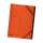 Ordnungsmappe Colorspan-Karton orange, 12 Fächer, 2 Gummizüge