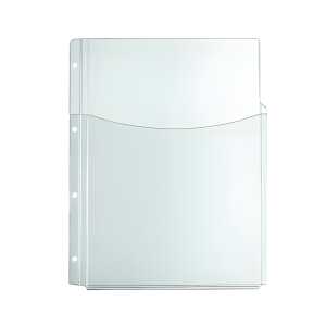 Faltentasche 1/2 = Kängurutasche, A4,PVC,Premium,glasklar, 5er Beutel