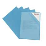 Aktenhüllen, A4, PP, Standard, genarbt, blau, 100er Beutel,