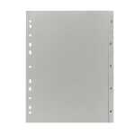 PP Register, grau, für DIN A4 22,5 x 29,7cm Druck 1 - 5