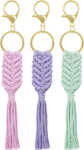 Schlüsselanhänger Makramee pastell
