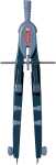 Schnellv.zirkel Tasten denim Ø370mm