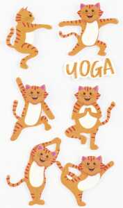Stick-Ons-Mix „Yoga“, 75 × 165 mm,