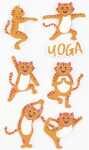 Stick-Ons-Mix „Yoga“, 75 × 165 mm,