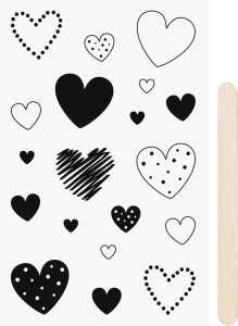 RubSticker Herzen sw 4005329151279