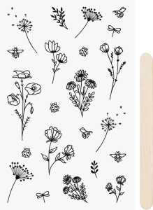 RubSticker Blumen sw 4005329151293