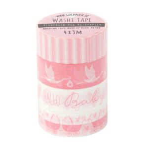 Goldbuch Washi Tape Storch rosa