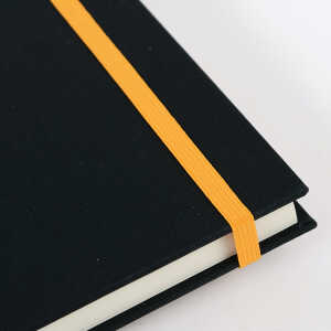 Goldbuch Notizbuch Linum schwarz