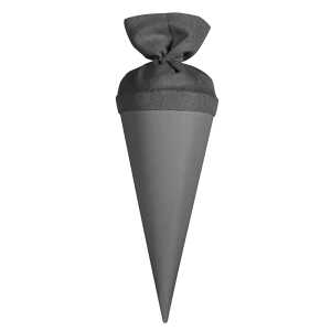 Goldbuch Bastelschultüte mit farbigem Filzverschluss steingrau