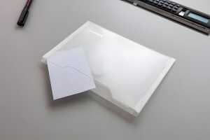 FSY Doppel-Sichttasche A6, 2 Fächer, Klappe, transp. Klar, 1 Stück