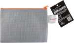 Reissverschlussbeutel A6, non-woven-PP, opak hellgrau,...