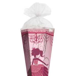 Roth Schultüte 85cm eckig Ballerina Glitter u Rüschenborte