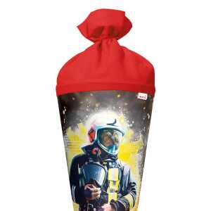 Roth Schultüte 70cm rund Feuerwehrmann Folie