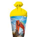 Roth Schultüte 70cm rund Achtung Bagger Folie