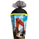 Roth Schultüte 85cm eckig Achtung Bagger Folie