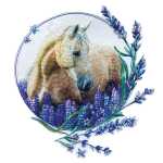 Roth Bügelbild Pferd Stickerei mit Druck