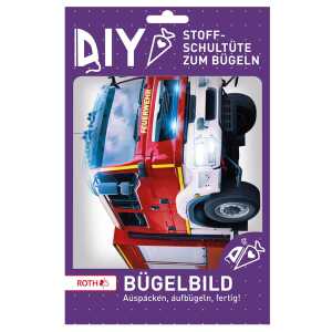 Roth Bügelbild Feuerwehr Bügelbild Stickerei mit Druck 145 cm x 1