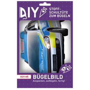 Roth Bügelbild Polizei Bügelbild Stickerei mit Druck 12 x 1