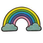 Roth Bügelbild Regenbogen Stickerei 11 cm x 175 cm
