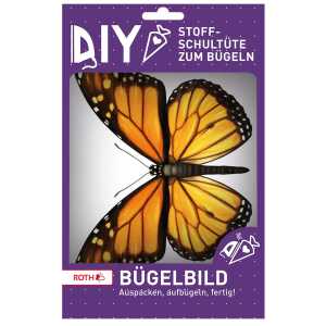 Roth Bügelbild Schmetterling Bügelbild Stickerei 12 cm x 16 cm