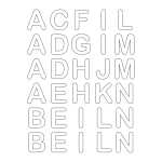Roth Bügelbuchstaben im Set, White, 15x21cm