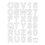 Roth Bügelbuchstaben White