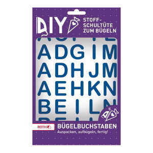 Roth Bügelbuchstaben im Set, Cool Colours, 15x21cm