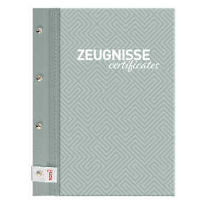 Zeugnismappen Dusty Mint, 12 PP-Einlagen, erweiterbar um 12 , A4