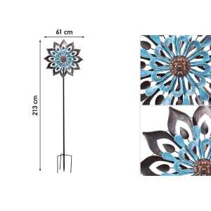 Kinetic Art: Metal Wind Spinner: Copper Illusion Giant Duett