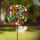 Kinetic Art Metal Wind Spinner: Multi-colored Kaleidoscope Duett