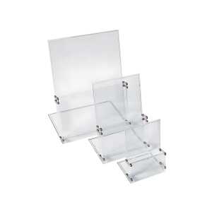 Tisch-Prospektständer A6 DIN lang starkes hochtransparentes Plastik