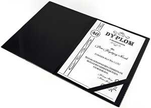 Präsentationsmappe A4 Diplom-Überreichungsmappe Urkundenmappe schwarz