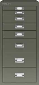 Schubladenschrank 8 Schübe olivgrün H 590 x B 279 x T 380