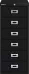Schubladenschrank 6 Schübe mit Schloss schwarz H 670...