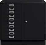 Komibschrank Flügeltüre 10 Schubladen schwarz H...