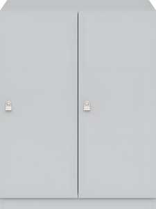 Garderobenschrank Pren, 2 Abteile je 1 Tür, weiß