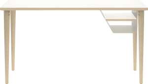 Poise Schreibtisch, 1400 x 600 mm, Höhe 740 mm, lichtgrau