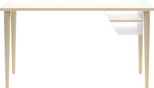 Poise Schreibtisch, 1400 x 600 mm, Höhe 740 mm, verkehrsweiß