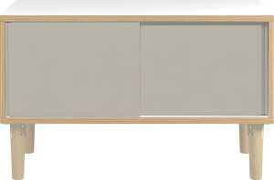 Schiebetürenschrank Poise, 621 x 1000 x 450 mm, lichtgrau