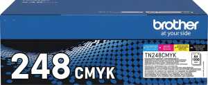 Multipack Toner TN248VAL, f Brother Drucker, ca. 1.000 S, BK/C/M/Y