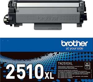 Toner TN-2510XL, für Brother Drucker, ca. 3.000 Seiten, schwarz