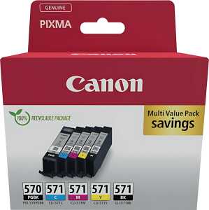 Multipack Tintenpatrone PGI-570/CLI571, für Canon Drucker,